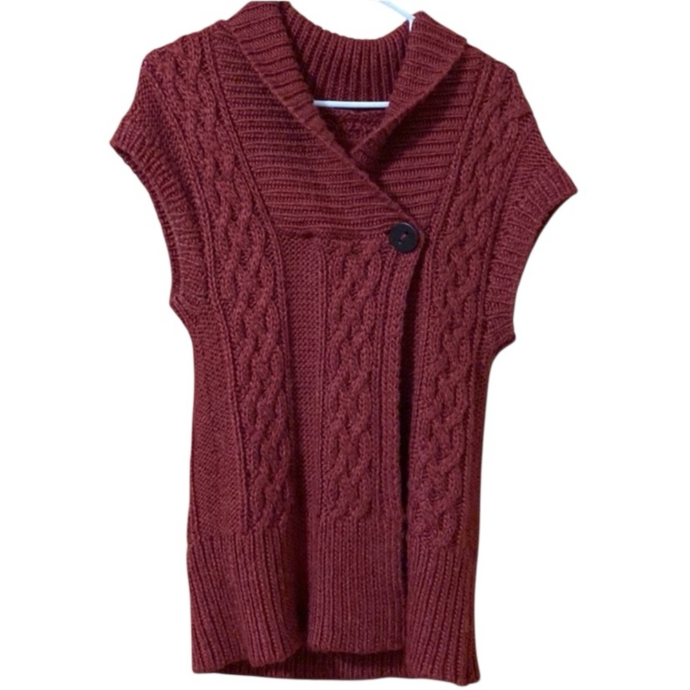 Anthropologie Kenji Wool Blend Sweater Burnt Orange Medium
